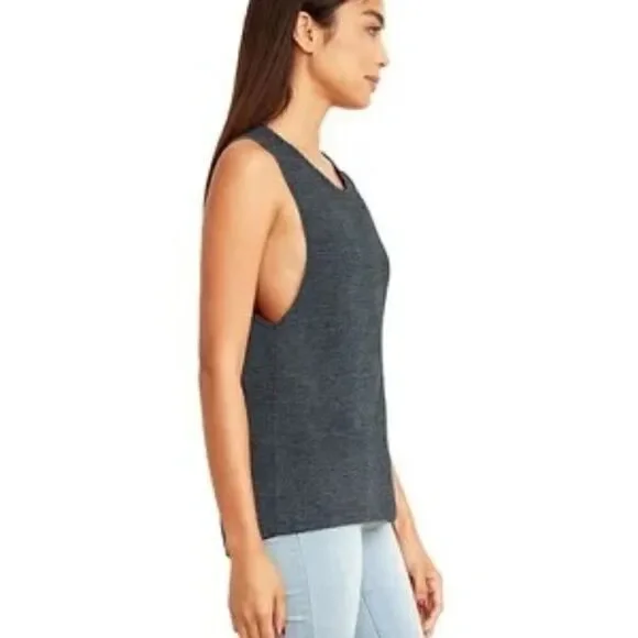 NEXT LEVEL heather gray festival muscle tee muscle tank Medium NWOT - Picture 2 of 9